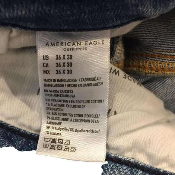 American Eagle Men's 36/30 Athletic Skinny Campus Brights Distressed Jeans - Picture 4 of 4